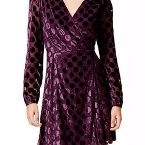 Betsey Johnson purple wrap dress new with tag sz 6